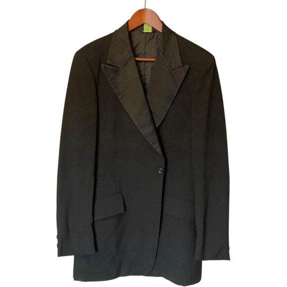 After Six Black Tuxedo Jacket Men's 40 Extra Long Single Breasted 1 Button
